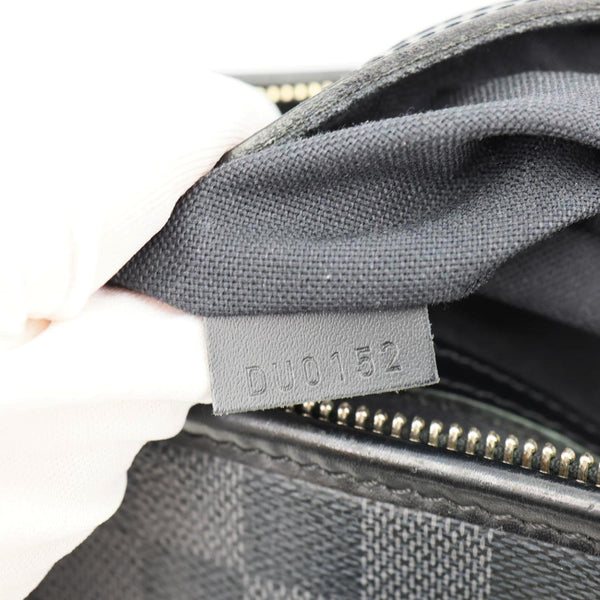 LOUIS VUITTON Tadao Damier Graphite Shoulder Bag Black