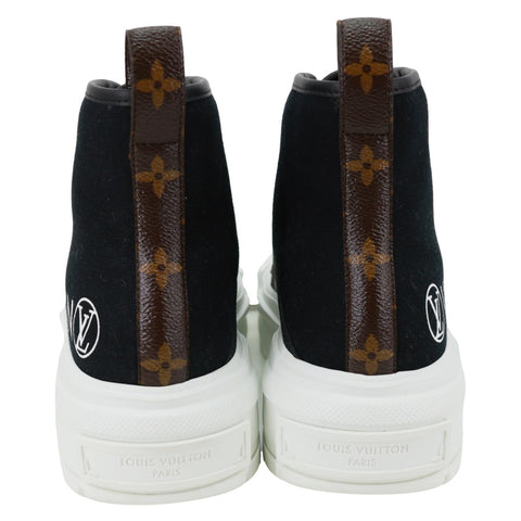 LOUIS VUITTON LV Squad Canvas Sneakers Size 41.5 Black