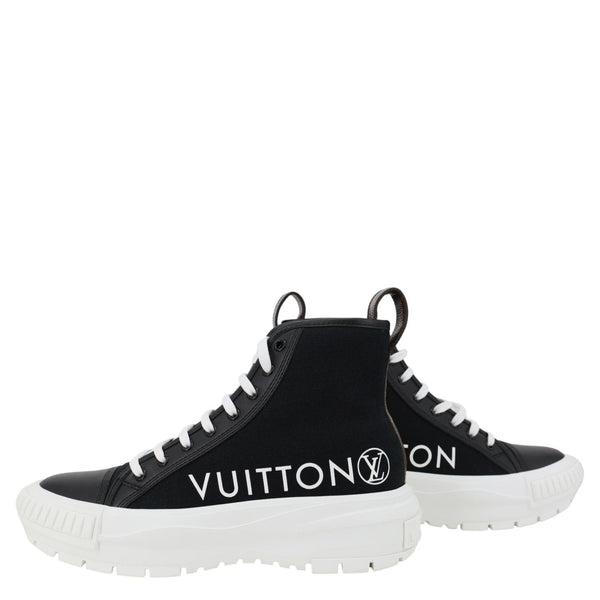 LOUIS VUITTON LV Squad Canvas Sneakers Size 41.5 Black