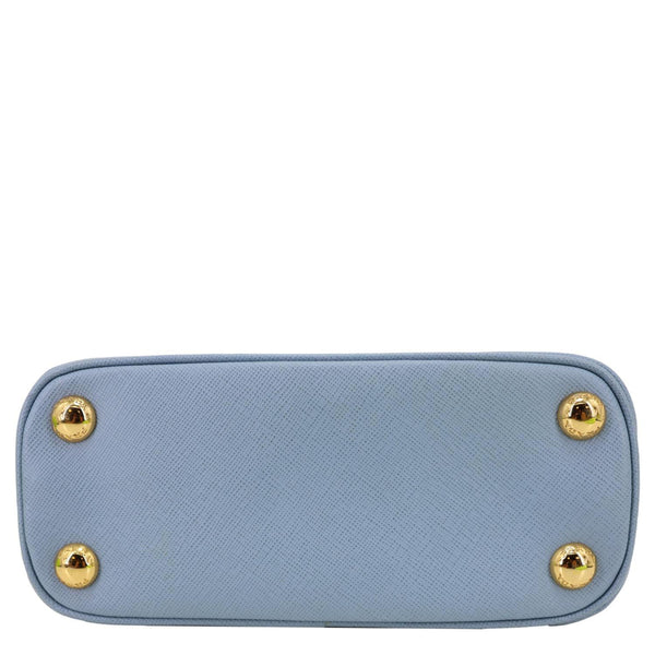 PRADA Promenade Saffiano Lux Leather Shoulder Bag Blue
