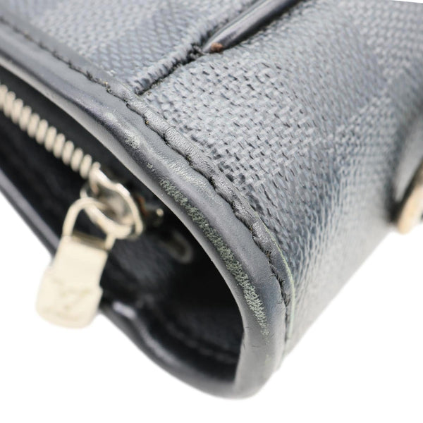 LOUIS VUITTON Tadao Damier Graphite Shoulder Bag Black