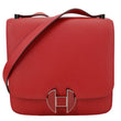 HERMES 2002 Evercolor 20 Calfskin Leather Shoulder Bag Rouge De Coeur