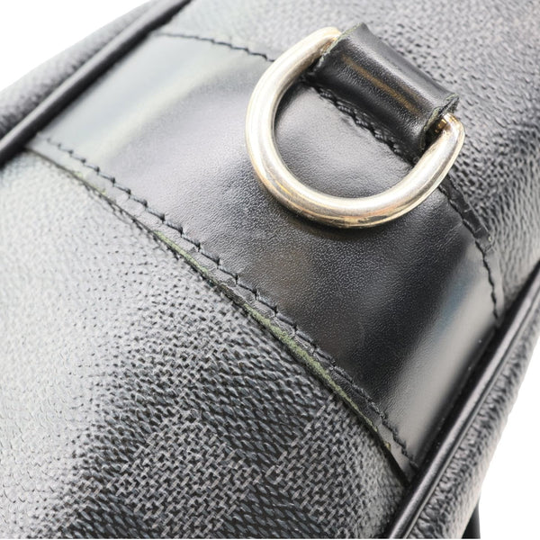 LOUIS VUITTON Tadao Damier Graphite Shoulder Bag Black