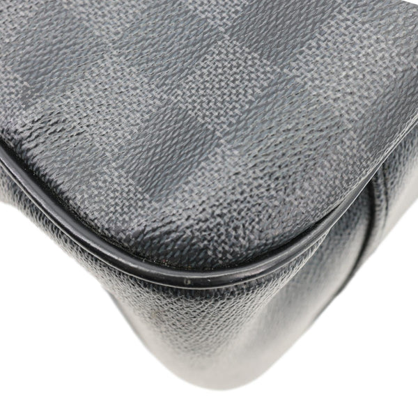 LOUIS VUITTON Tadao Damier Graphite Shoulder Bag Black