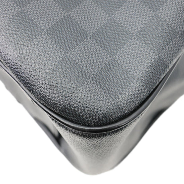 LOUIS VUITTON Tadao Damier Graphite Shoulder Bag Black