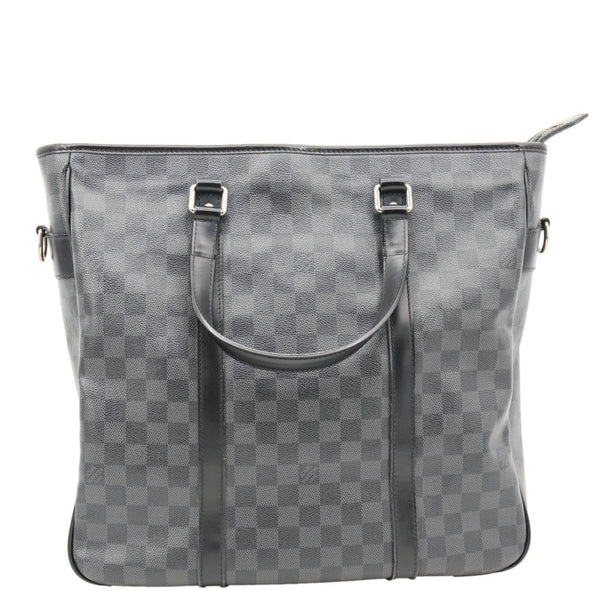 LOUIS VUITTON Tadao Damier Graphite Shoulder Bag Black