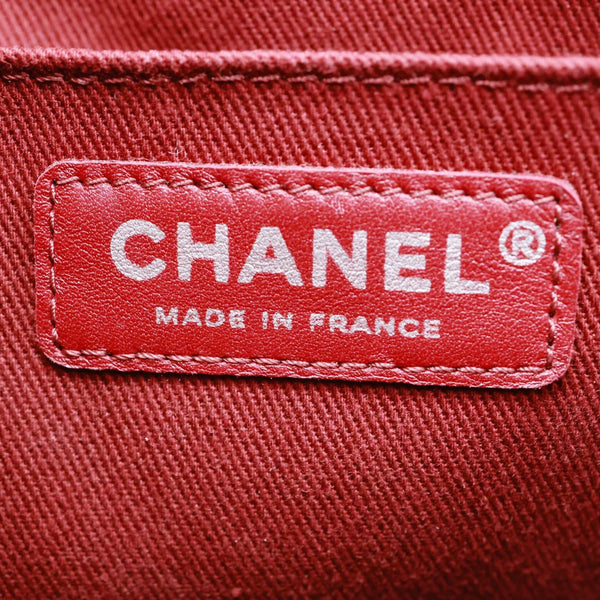 CHANEL Urban Small Grained Vegetal Calfskin Leather Shopping Tote Bag Burgundy