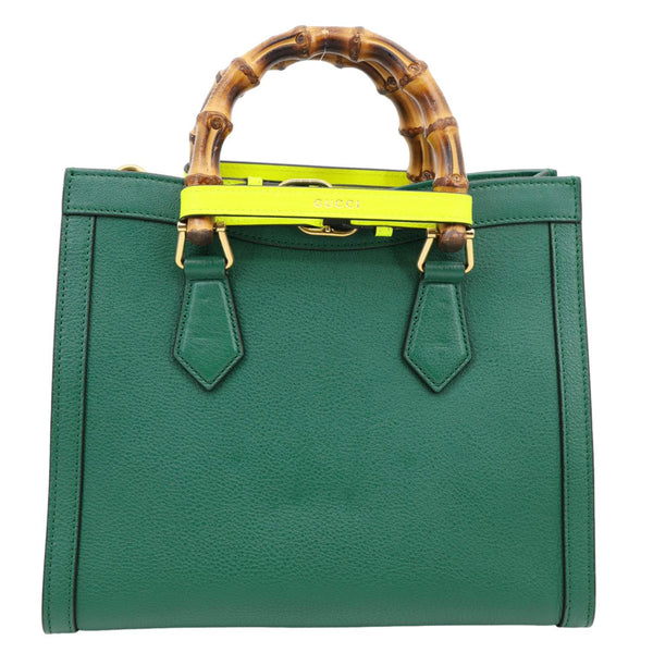 GUCCI Bamboo Diana Small Leather Tote Bag Green 660195