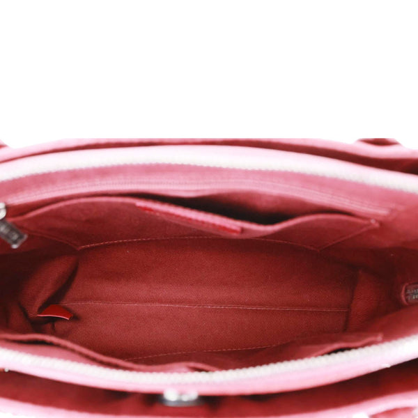 CHANEL Urban Small Grained Vegetal Calfskin Leather Shopping Tote Bag Burgundy