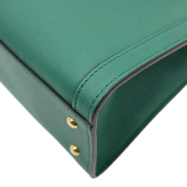 GUCCI Bamboo Diana Small Leather Tote Bag Green 660195