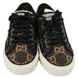 GUCCI Tennis 1977 GG Monogram Canvas Low Sneakers Size 8.5 Brown