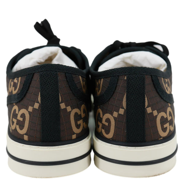 GUCCI Tennis 1977 GG Monogram Canvas Low Sneakers Size 8.5 Brown
