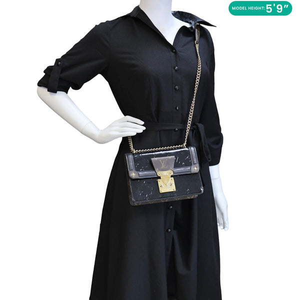 LOUIS VUITTON Wynwood Monogram Vernis Epi Leather Crossbody Bag Black