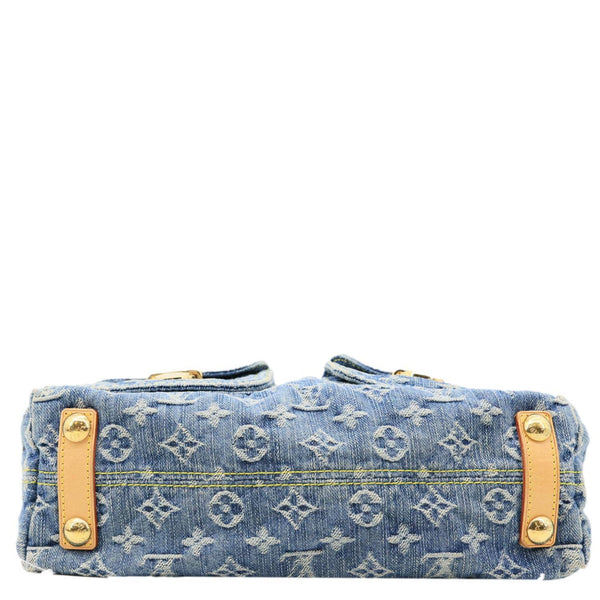 LOUIS VUITTON Baggy PM Monogram Denim Hobo Bag Blue