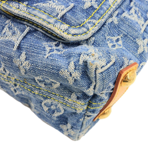 LOUIS VUITTON Baggy PM Monogram Denim Hobo Bag Blue
