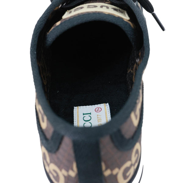 GUCCI Tennis 1977 GG Monogram Canvas Low Sneakers Size 8.5 Brown