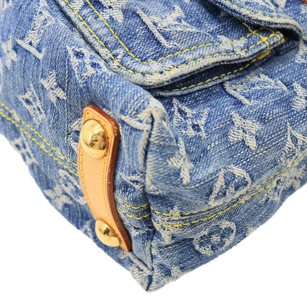 LOUIS VUITTON Baggy PM Monogram Denim Hobo Bag Blue