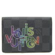 LOUIS VUITTON Virgil Abloh Rainbow Logo Damier Graphite Pocket Organizer Wallet Black