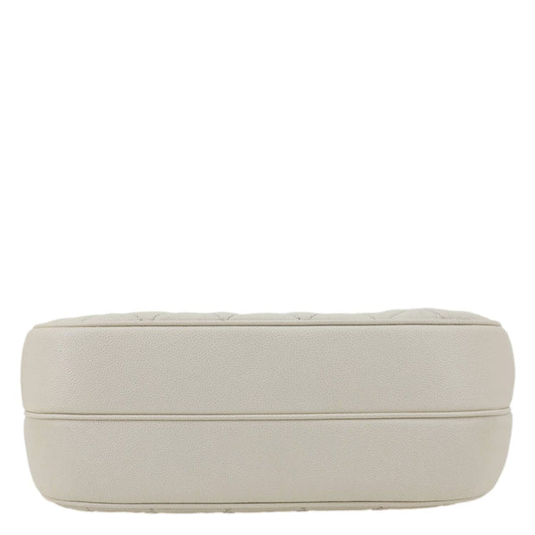 CHANEL Urban Companion Flap Quilted Caviar Leather Crossbody Bag Off White