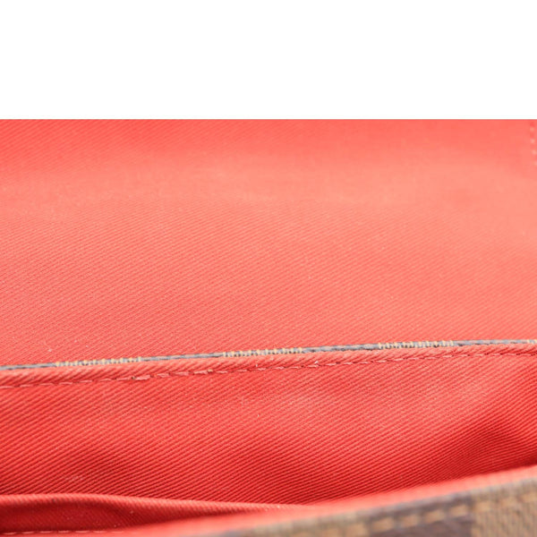 LOUIS VUITTON Croisette Damier Ebene Crossbody Bag Brown