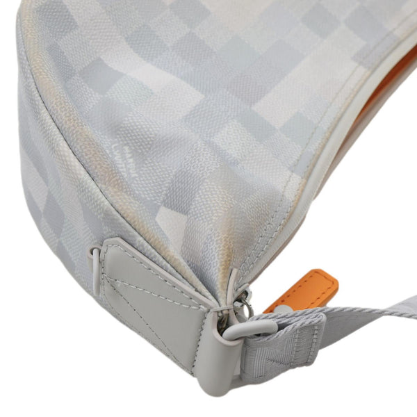 LOUIS VUITTON Hamac Damoflage Snow Canvas Hobo Bag White