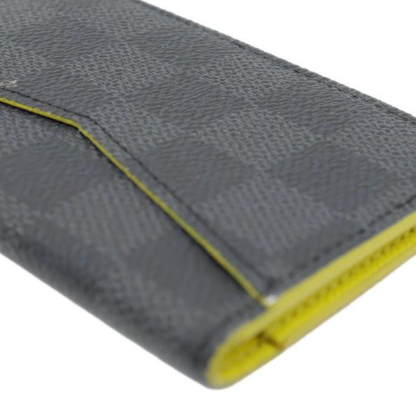 LOUIS VUITTON Virgil Abloh Rainbow Logo Damier Graphite Pocket Organizer Wallet Black