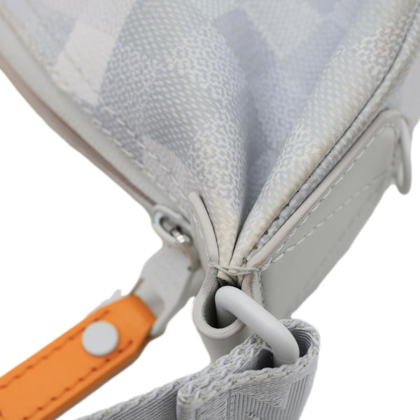 LOUIS VUITTON Hamac Damoflage Snow Canvas Hobo Bag White