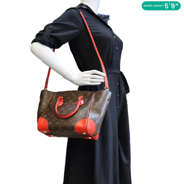 LOUIS VUITTON Phenix PM Monogram Canvas Shoulder Bag Coquelicot
