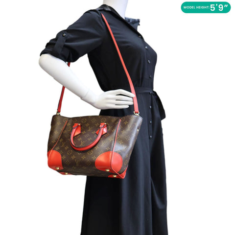 LOUIS VUITTON Phenix PM Monogram Canvas Shoulder Bag Coquelicot