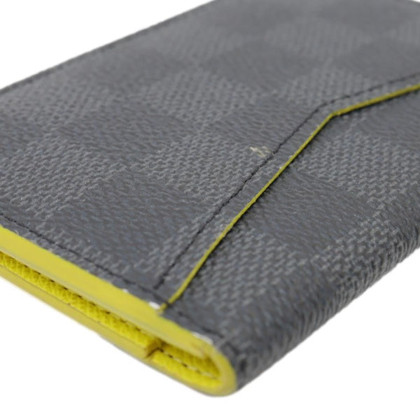 LOUIS VUITTON Virgil Abloh Rainbow Logo Damier Graphite Pocket Organizer Wallet Black