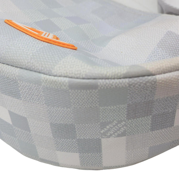 LOUIS VUITTON Hamac Damoflage Snow Canvas Hobo Bag White