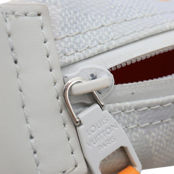 LOUIS VUITTON Hamac Damoflage Snow Canvas Hobo Bag White