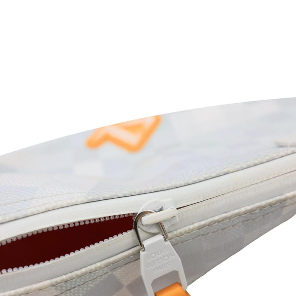 LOUIS VUITTON Hamac Damoflage Snow Canvas Hobo Bag White