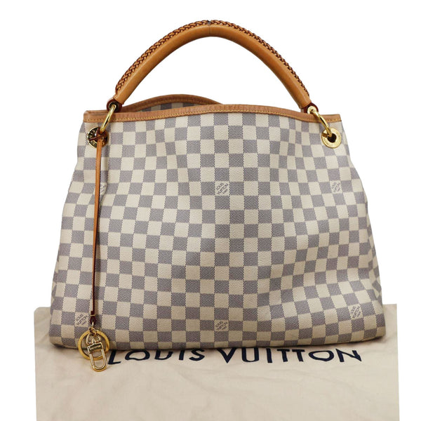 LOUIS VUITTON Artsy MM NM Damier Azur Shoulder Bag White