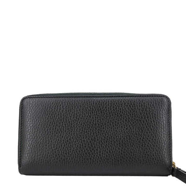 GUCCI GG Marmont Leather Zip Around Wallet Black 456117