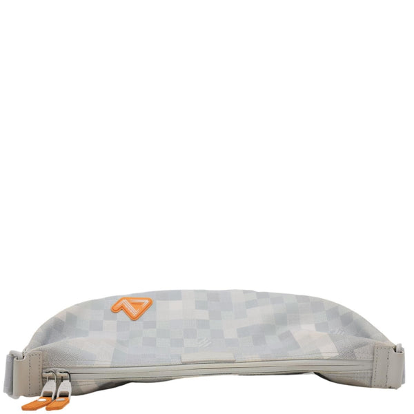 LOUIS VUITTON Hamac Damoflage Snow Canvas Hobo Bag White