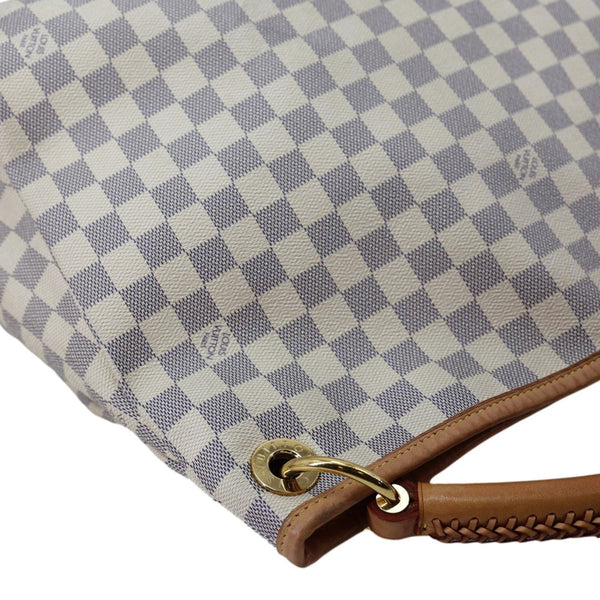 LOUIS VUITTON Artsy MM NM Damier Azur Shoulder Bag White