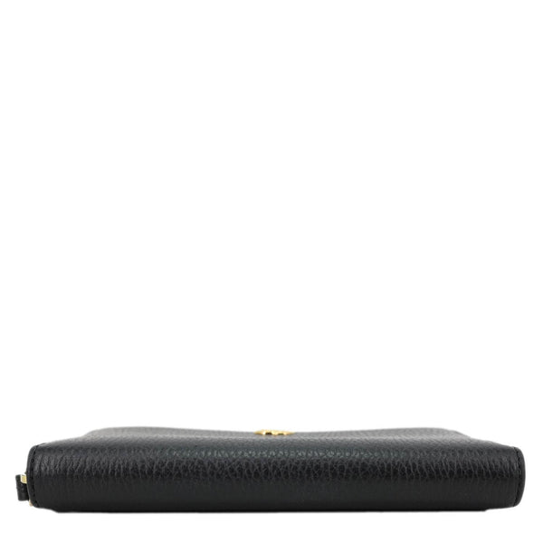 GUCCI GG Marmont Leather Zip Around Wallet Black 456117