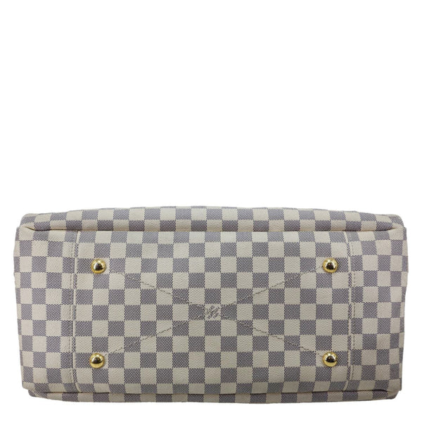 LOUIS VUITTON Artsy MM NM Damier Azur Shoulder Bag White