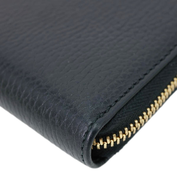GUCCI GG Marmont Leather Zip Around Wallet Black 456117
