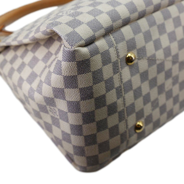LOUIS VUITTON Artsy MM NM Damier Azur Shoulder Bag White