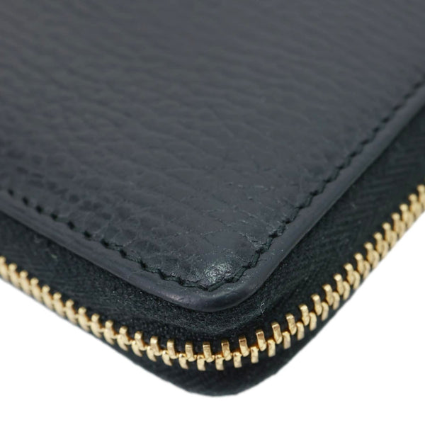 GUCCI GG Marmont Leather Zip Around Wallet Black 456117