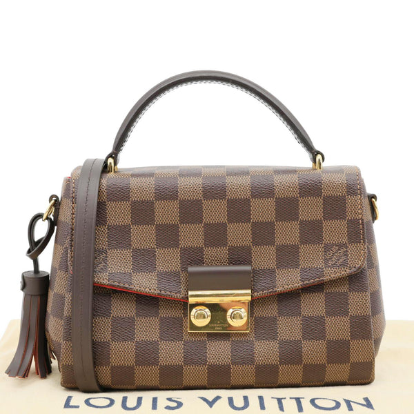 LOUIS VUITTON Croisette Damier Ebene Crossbody Bag Brown