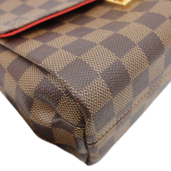 LOUIS VUITTON Croisette Damier Ebene Crossbody Bag Brown