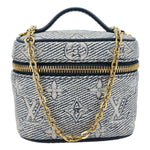 LOUIS VUITTON Monoglam Canvas Micro Vanity Case Navy Blue