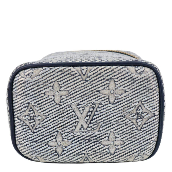 LOUIS VUITTON Monoglam Canvas Micro Vanity Case Navy Blue