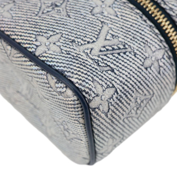 LOUIS VUITTON Monoglam Canvas Micro Vanity Case Navy Blue