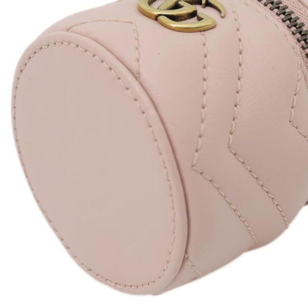 GUCCI GG Marmont Leather Key Chain Pink 725109