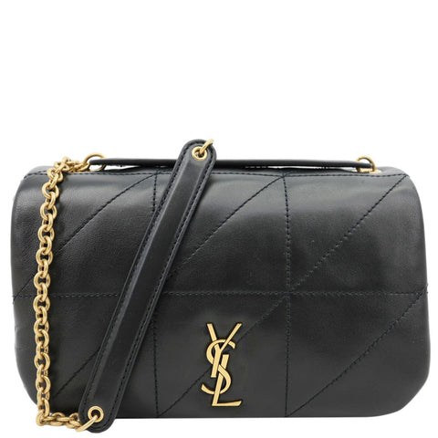 YVES SAINT LAURENT Jamie 4.3 Lambskin Leather Shoulder Bag Black