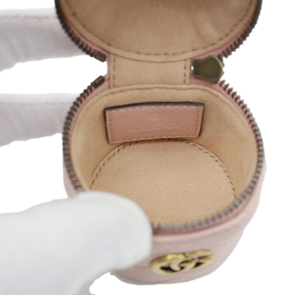 GUCCI GG Marmont Leather Key Chain Pink 725109